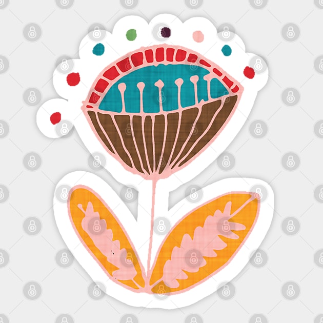 MID CENTURY MODERN FLOWER Sticker by bruxamagica